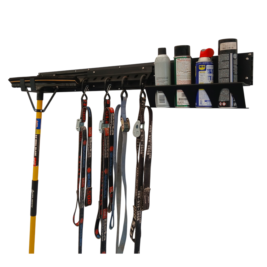 WRP Premium Bundle-Helmet Rack/Coat Rack/Aerosol Can Rack Enclosed Trailer Wall Mounted Accessory Kit