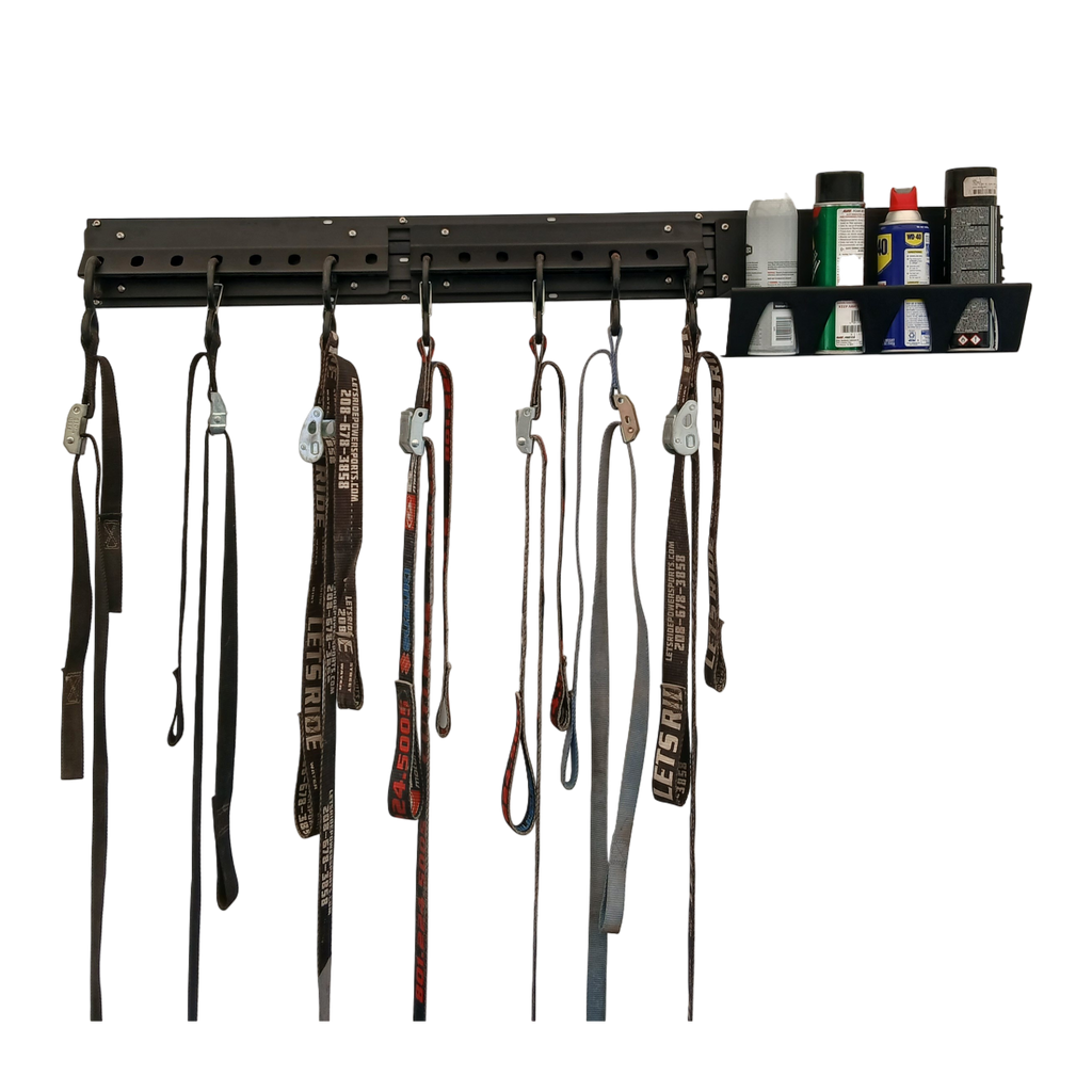 WRP Premium Bundle-Tie Down Rack/Aerosol Can Rack Enclosed Trailer Wall Mounted Accessory Kit